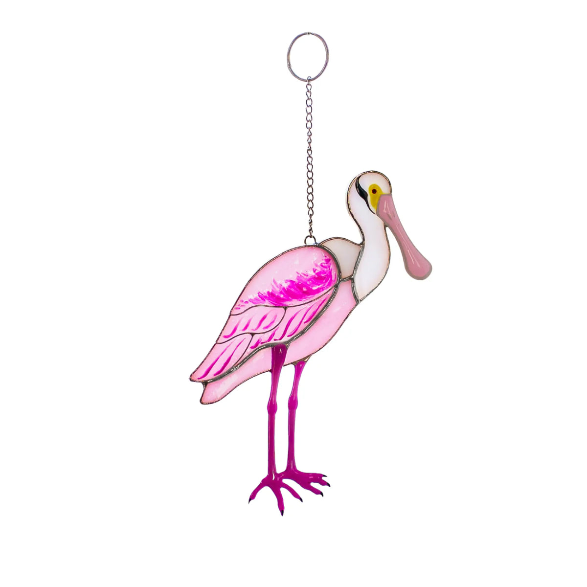 Roseate Spoonbill - Stained Glass Suncatcher