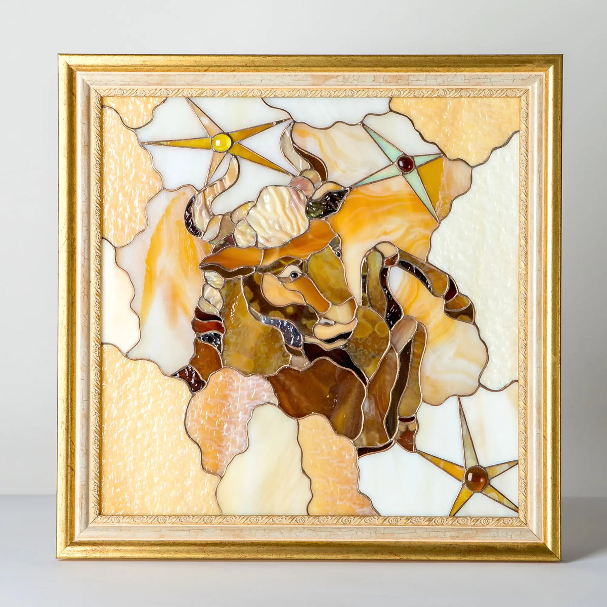 Zodiac Signs of Scorpio, Aries and Gemini - Stained Glass Panels