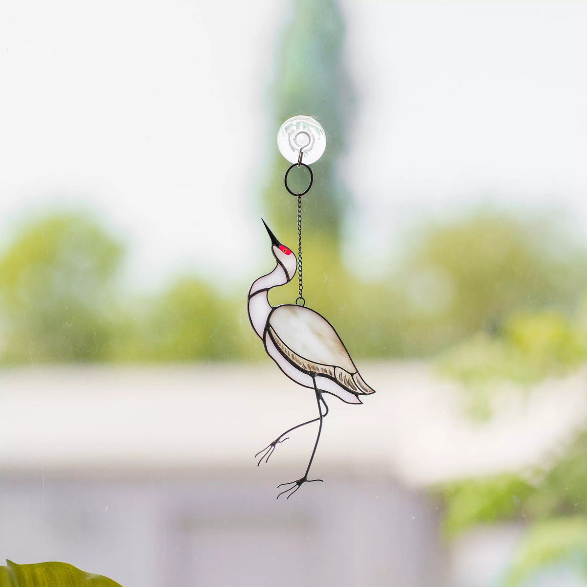 Sandhill Crane - Stained Glass Suncatcher