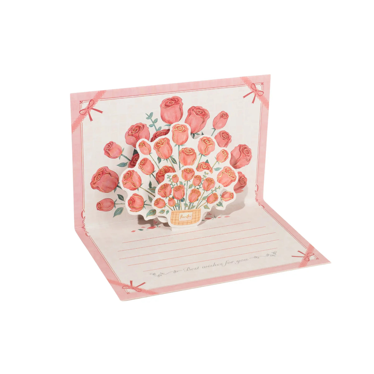 Mother's Day 3D Card with Pink Roses