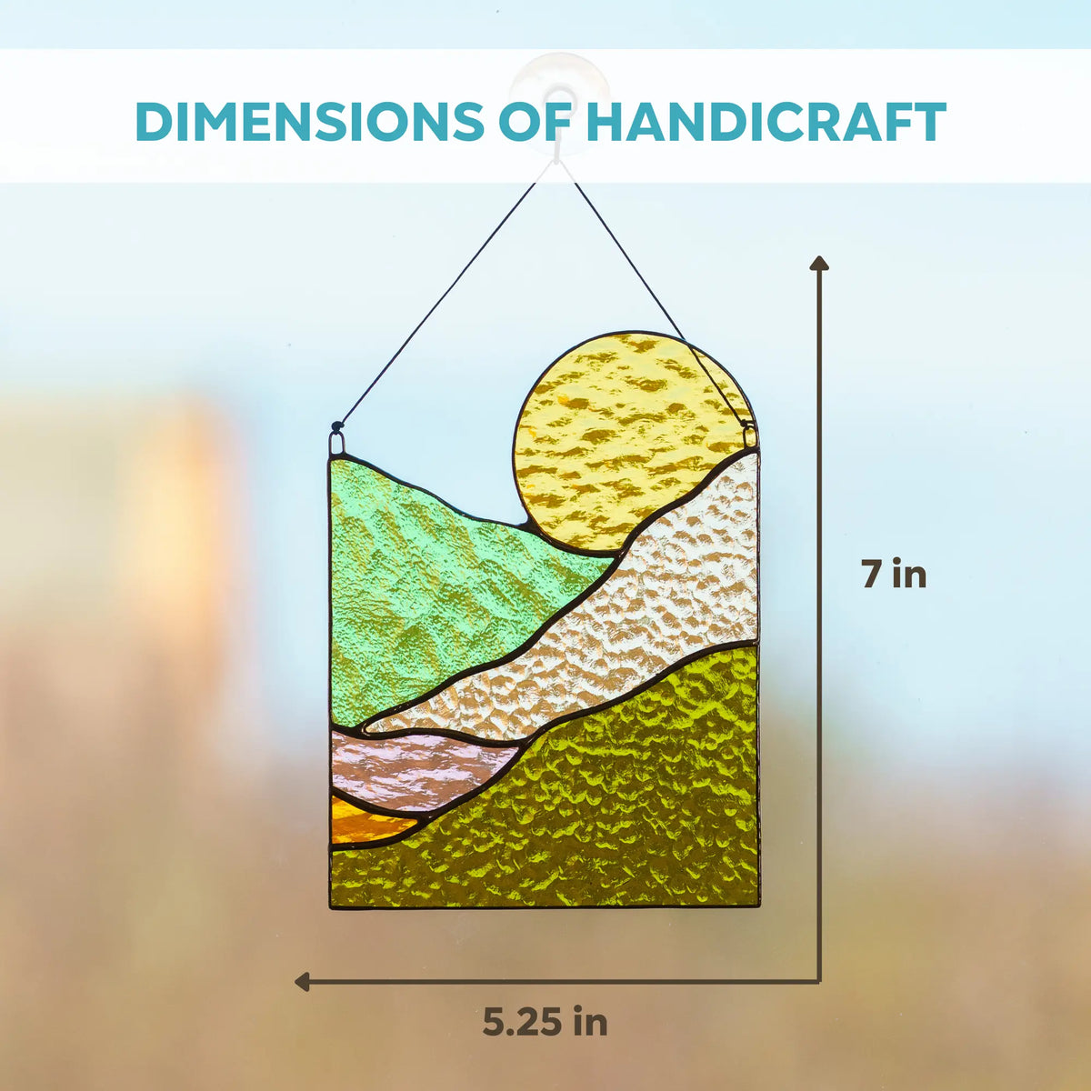 The Sun Landscape - Stained Glass Panel