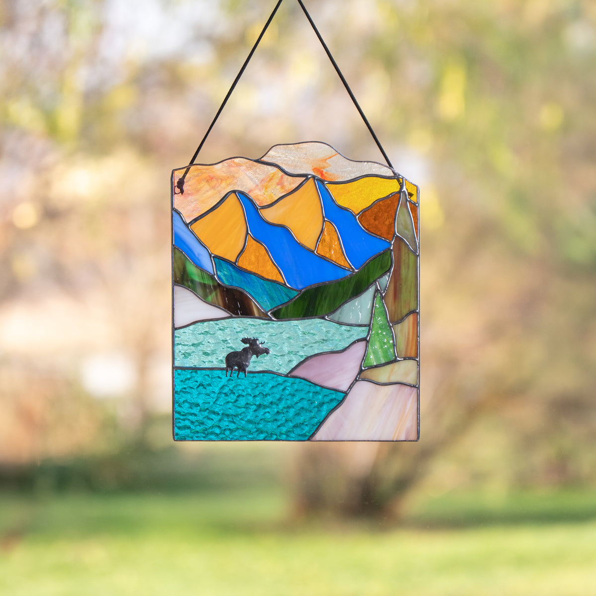 Moose - Stained Glass Table Decor