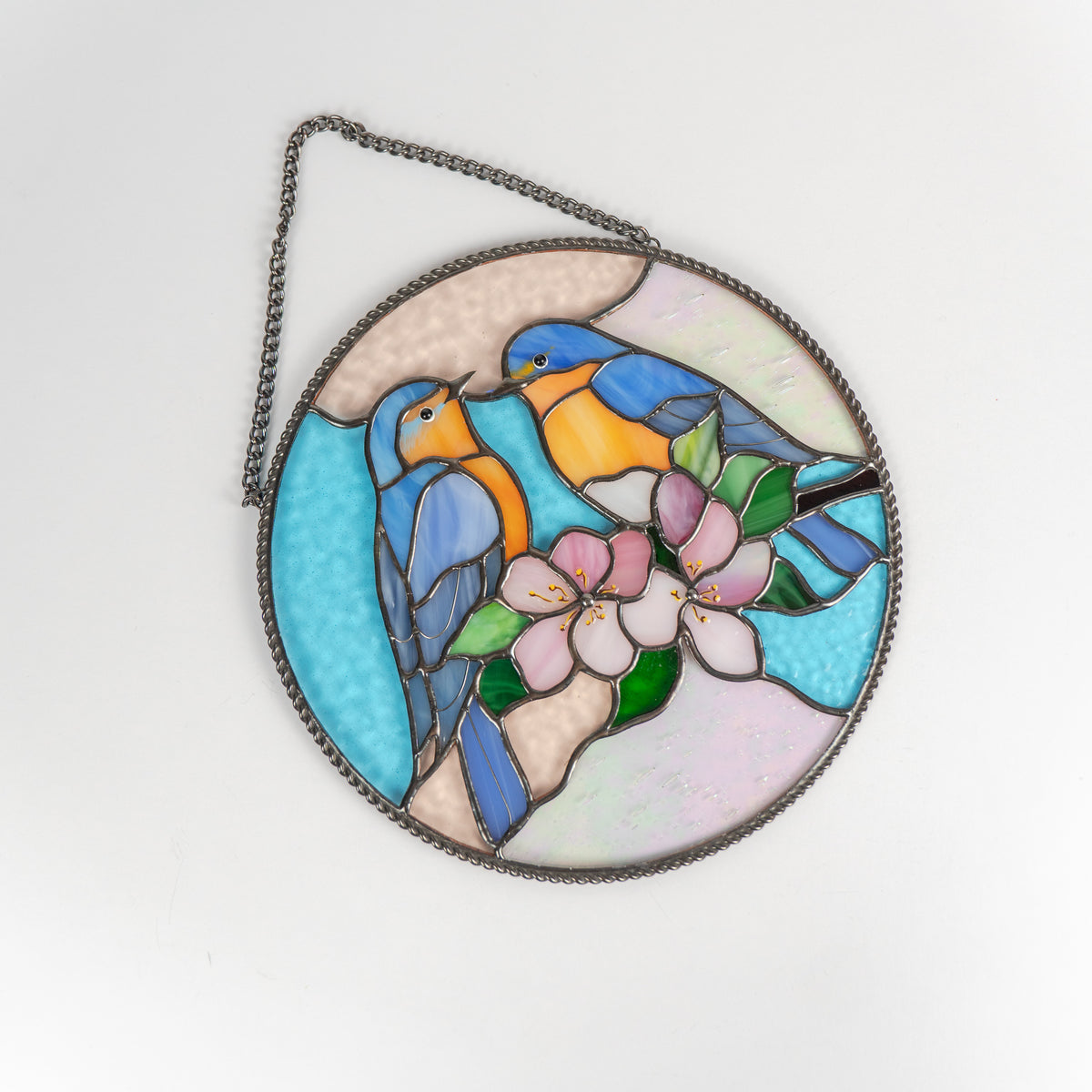 bluebird stained glass decor