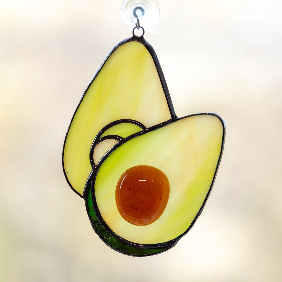 Light Green Avocado - Stained Glass Suncatcher