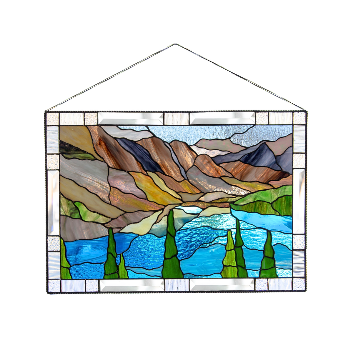 Mountain Banff National Park - Stained Glass Panel
