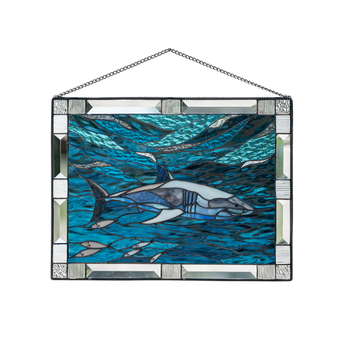 Shark - Stained Glass Panel