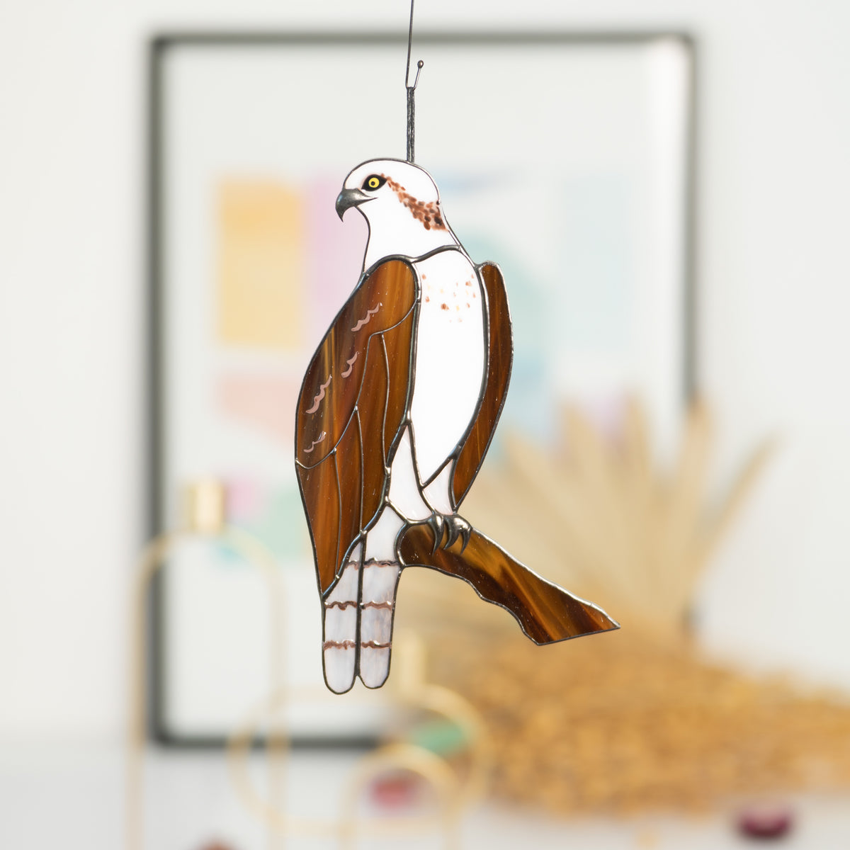 Águila pescadora - Atrapasol de vitral
