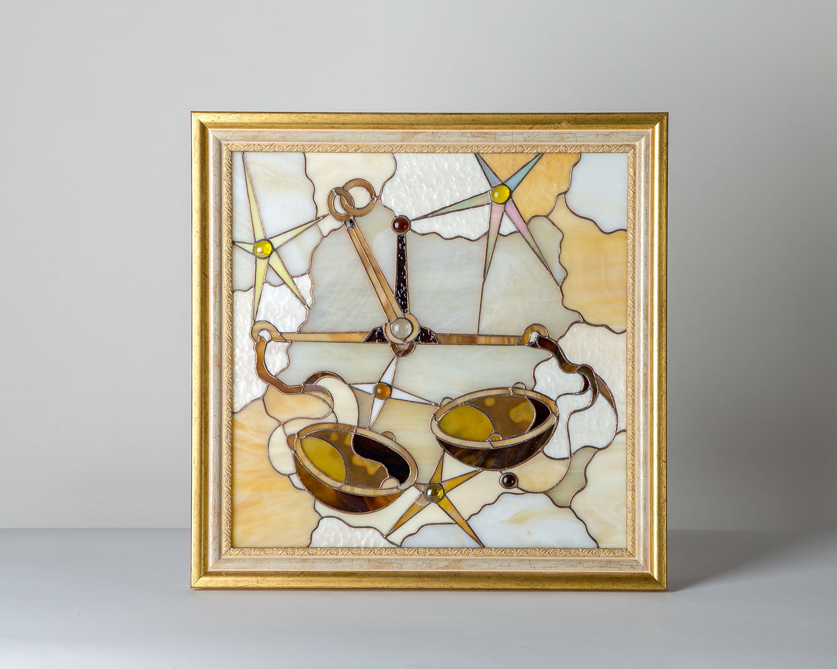 Aquarius custom stained glass panel constellation gift stained glass window hangings