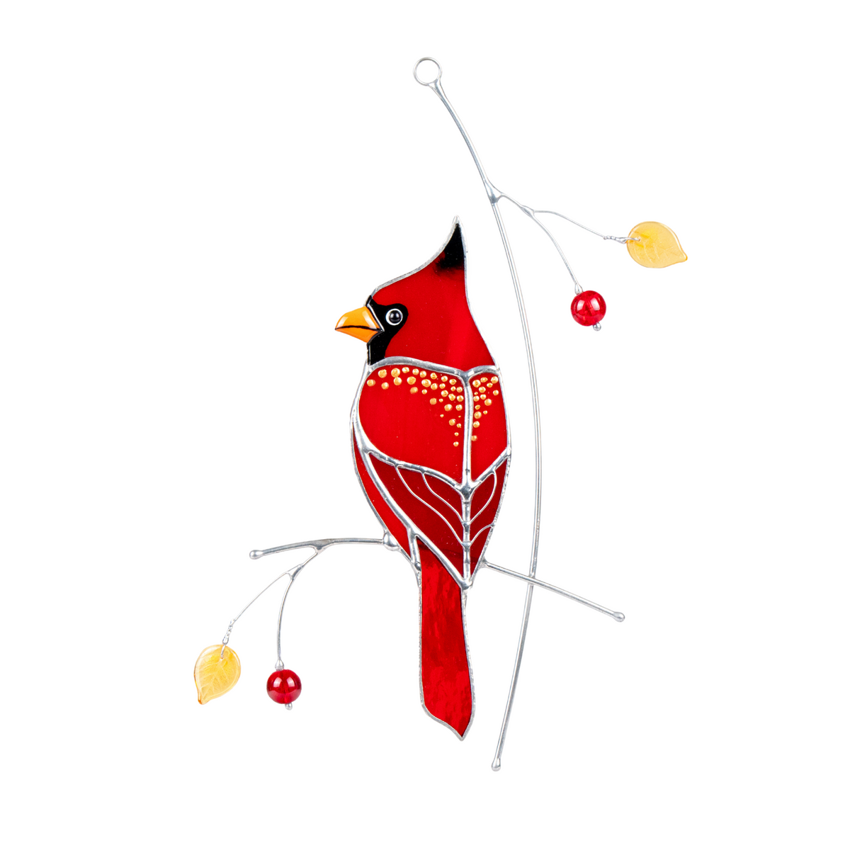 Northern Cardinal - Stained Glass Suncatcher