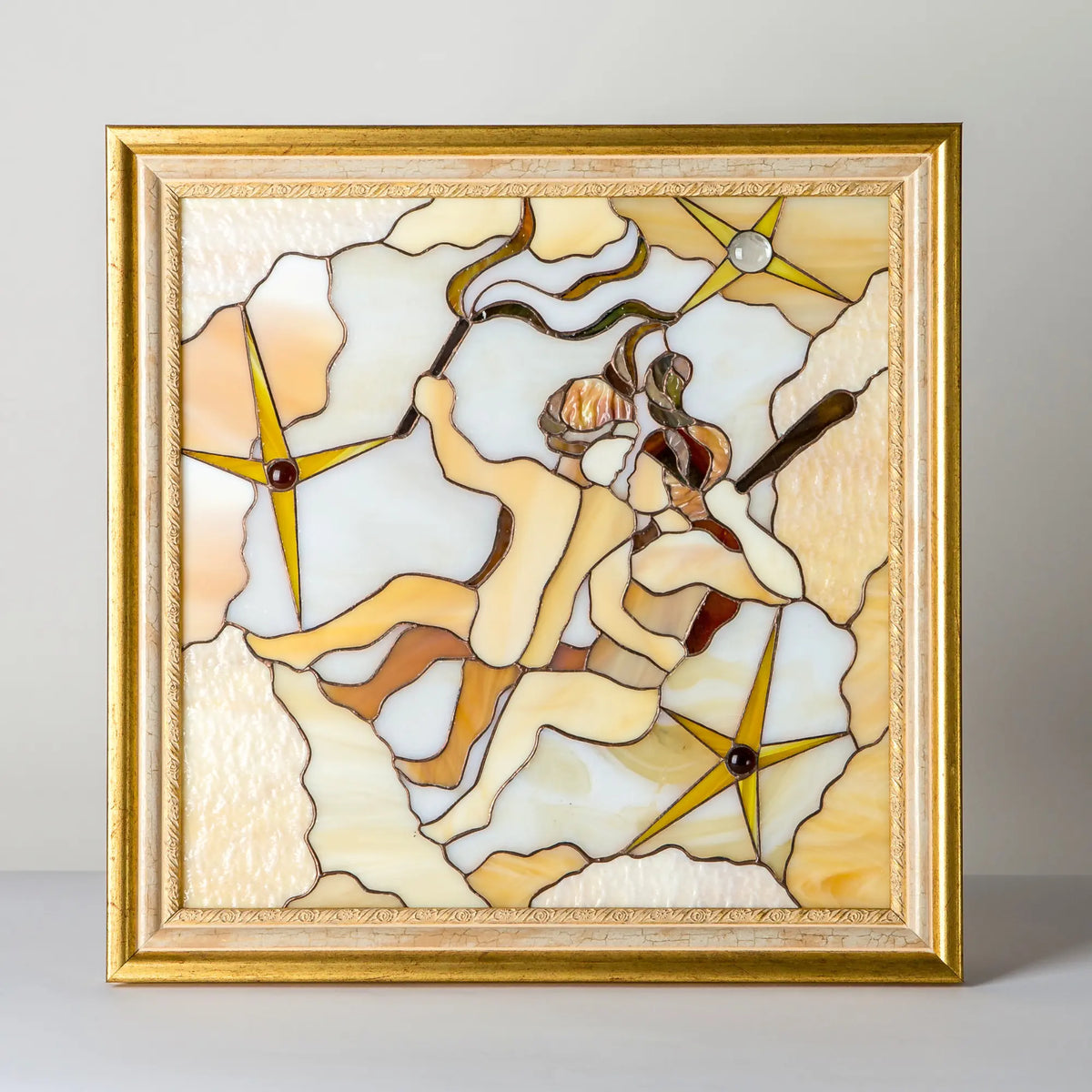 Zodiac Signs of Scorpio, Aries and Gemini - Stained Glass Panels