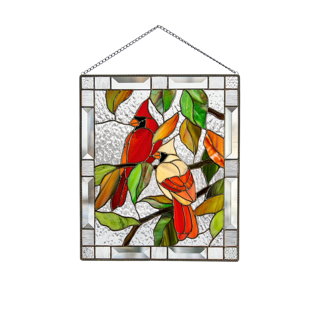 Couple of Cardinals - Stained Glass Panel