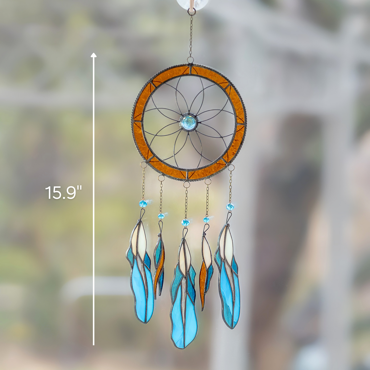 Dreamcatcher with Blue Feathers