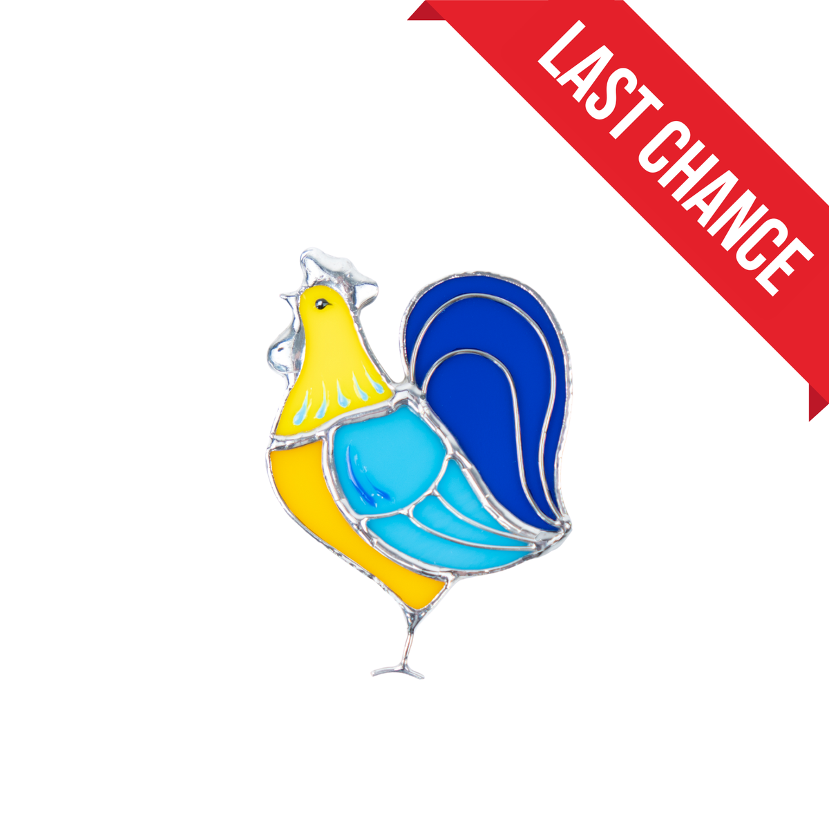 Rooster UA - Stained Glass Brooch
