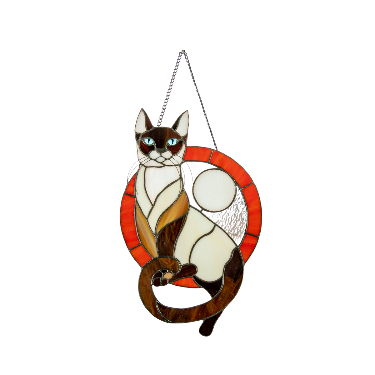 Stained glass panel Siamese Cat