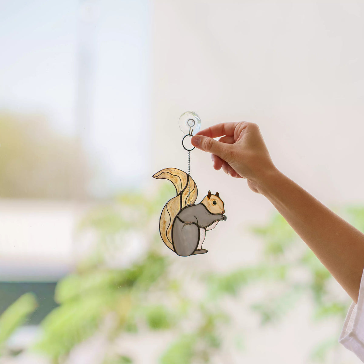 Squirrel - Stained Glass Suncatcher