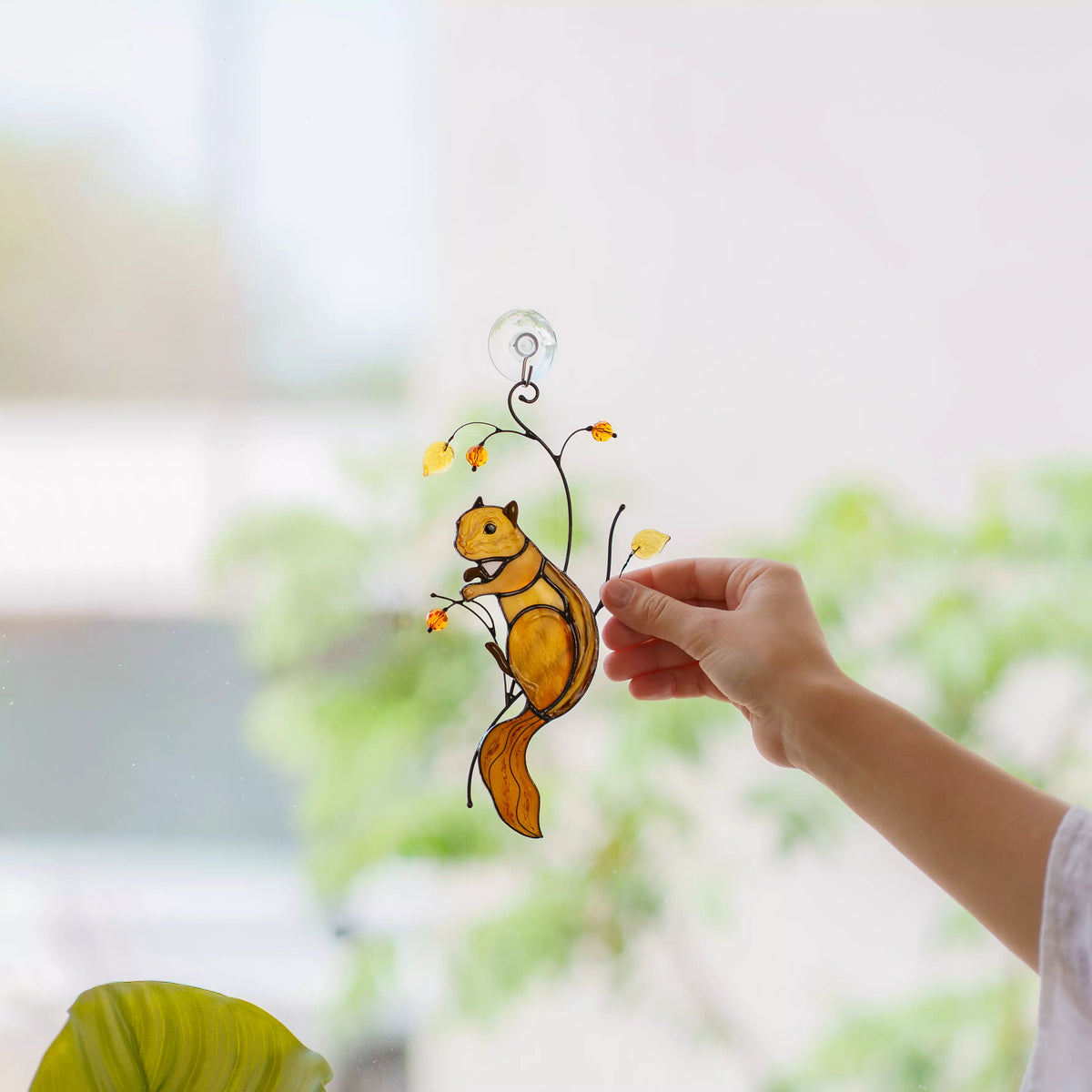 Chipmunk - Stained Glass Suncatcher