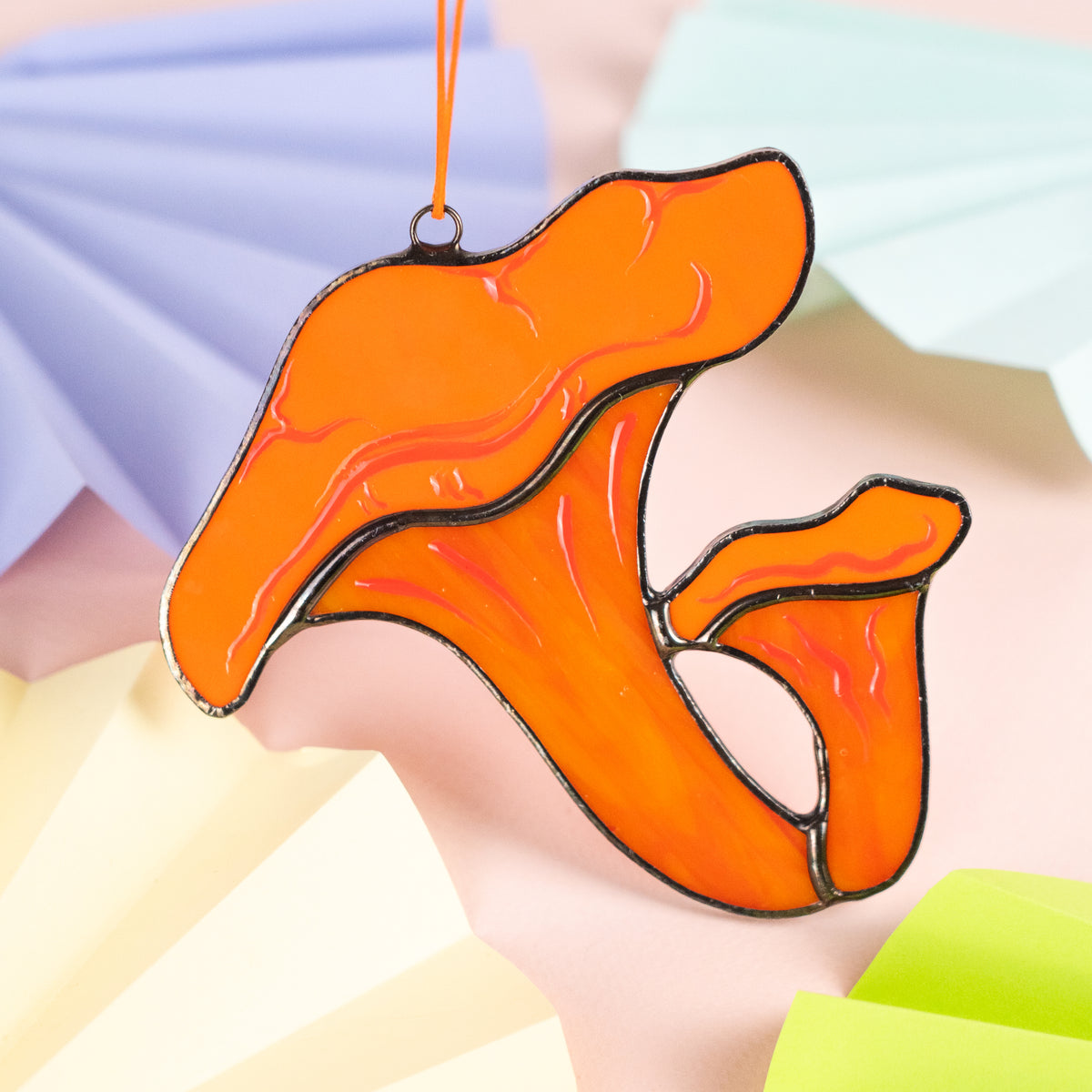 Chanterelles - Stained Glass Suncatcher