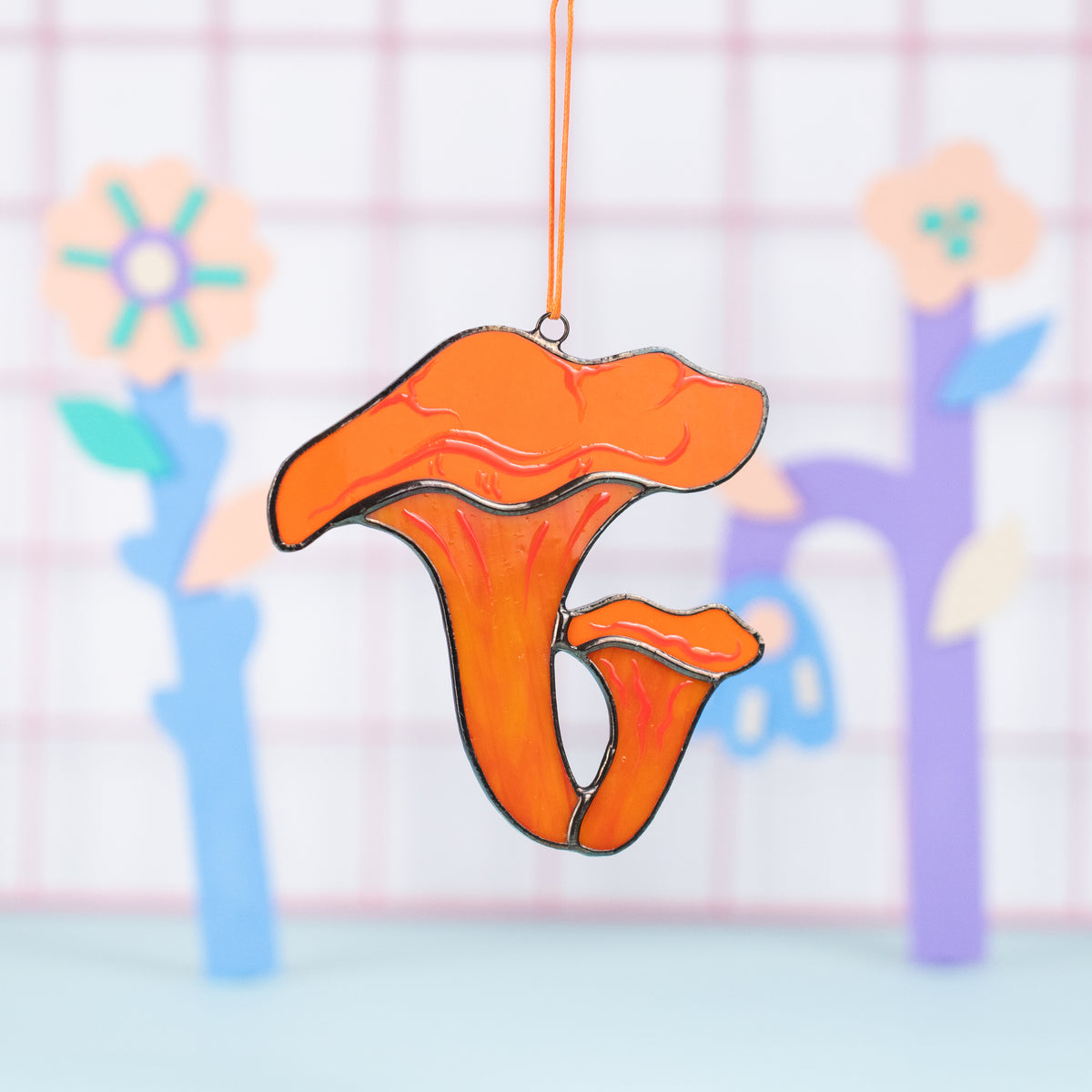 Chanterelles - Stained Glass Suncatcher