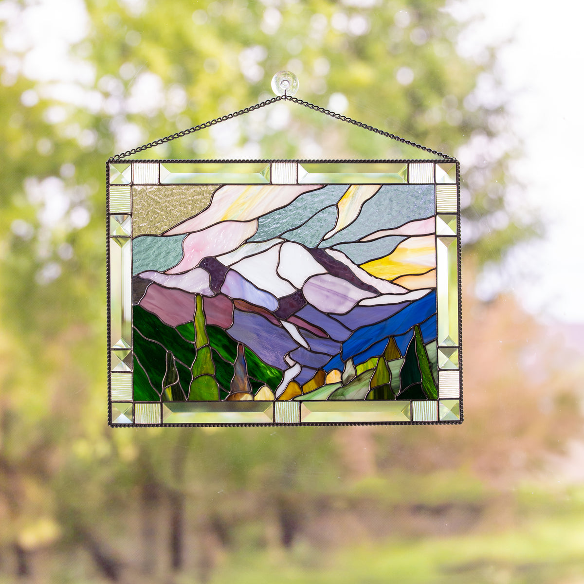 Mountain Rainier National Park - Stained Glass Panel