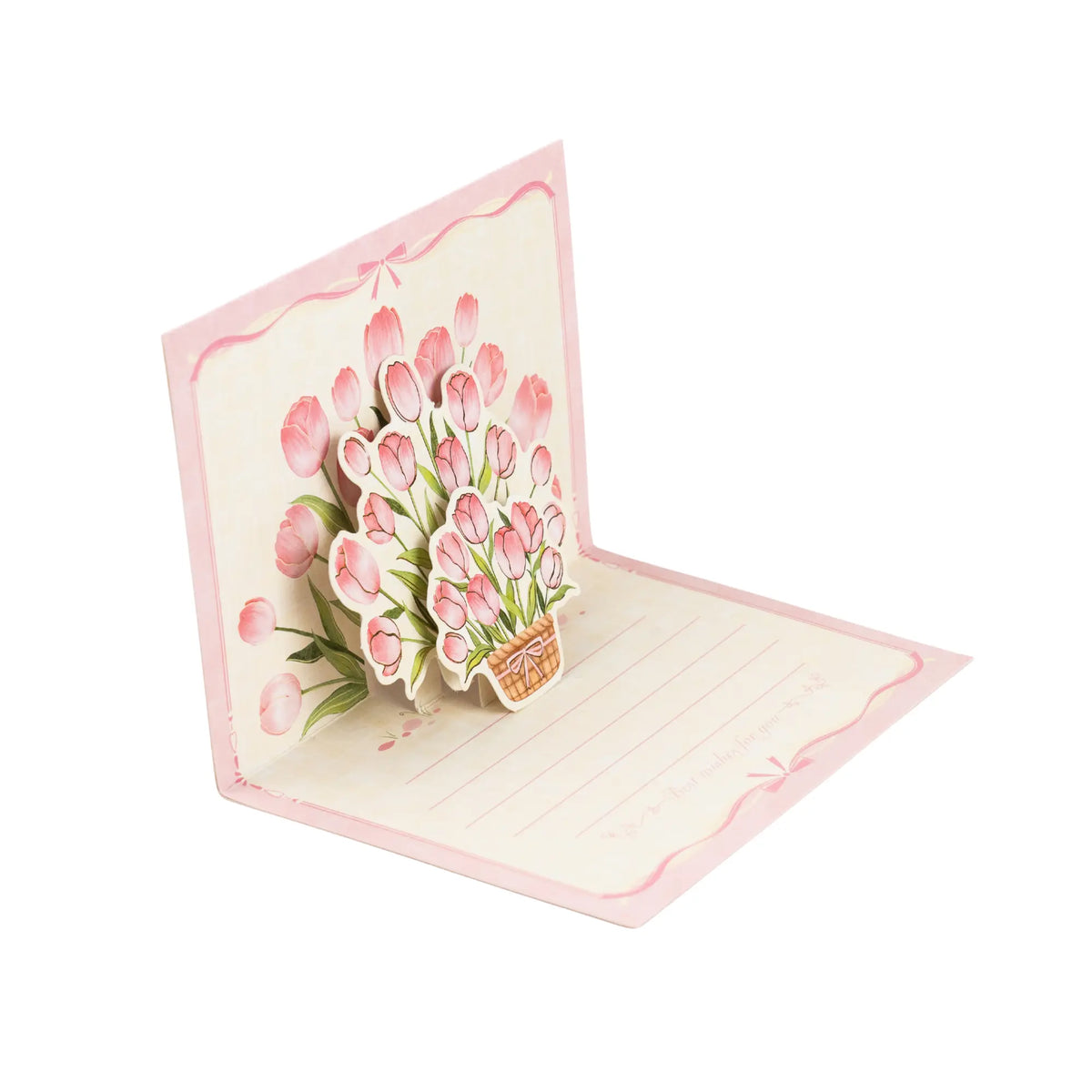 Mother's Day Gift Card with 3D Tulips
