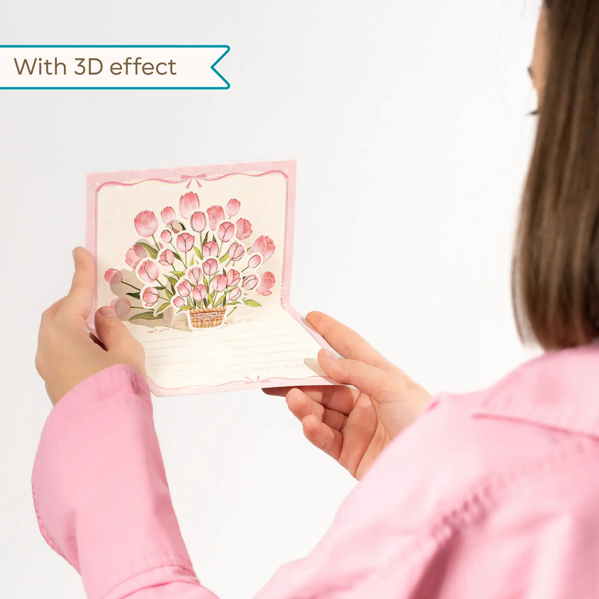 Mother's Day Gift Card with 3D Tulips