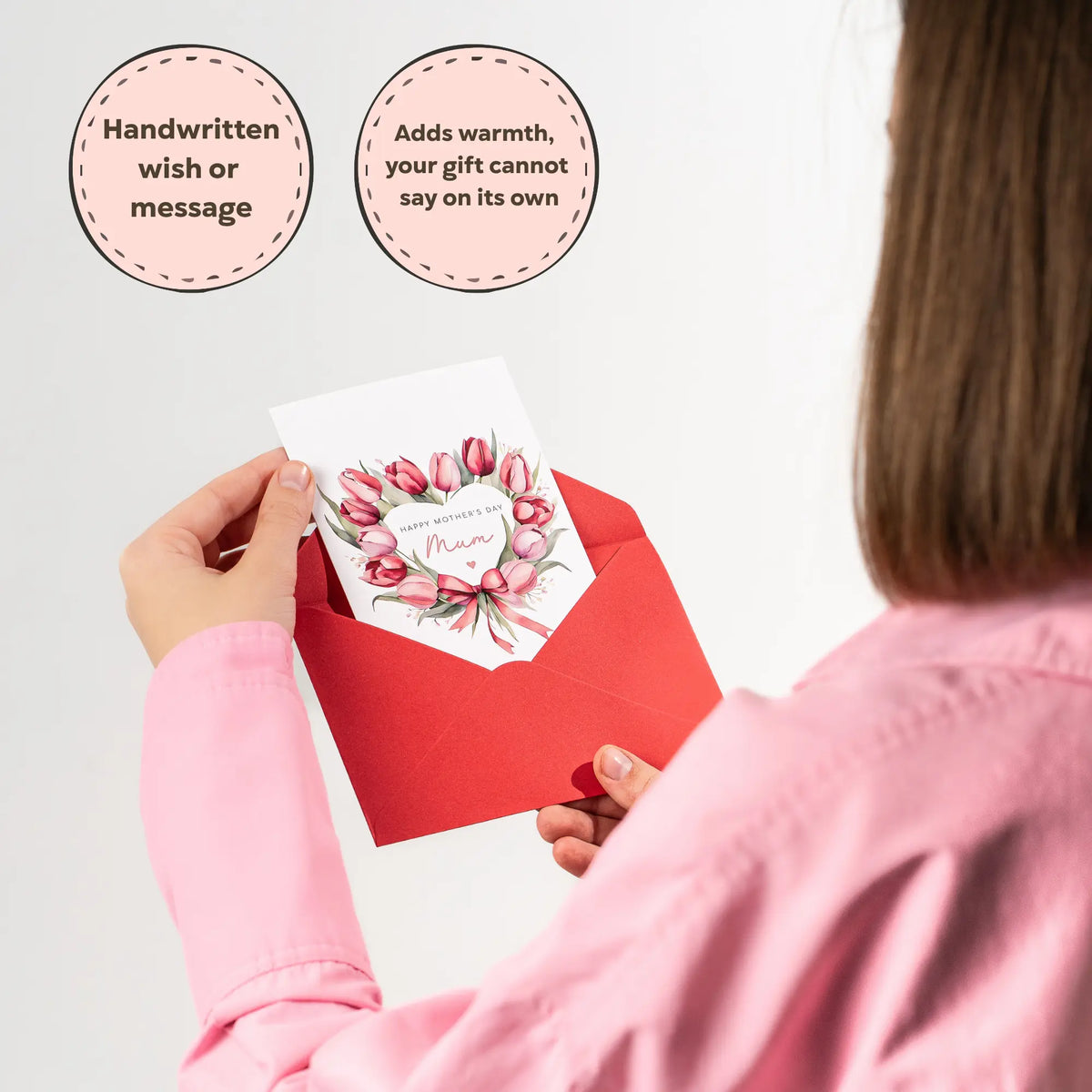 Mother's Day Card with Red Tulips