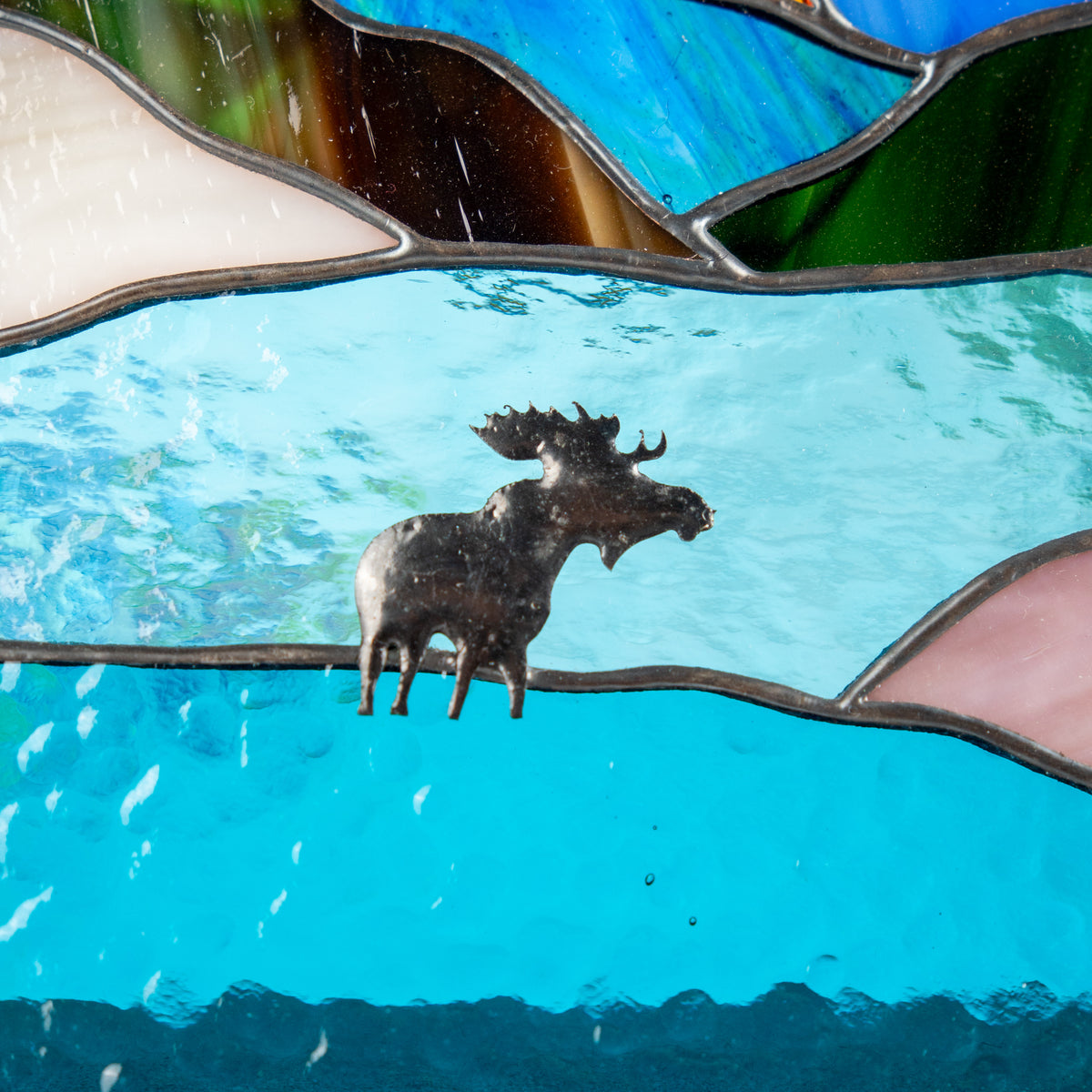 Moose - Stained Glass Table Decor