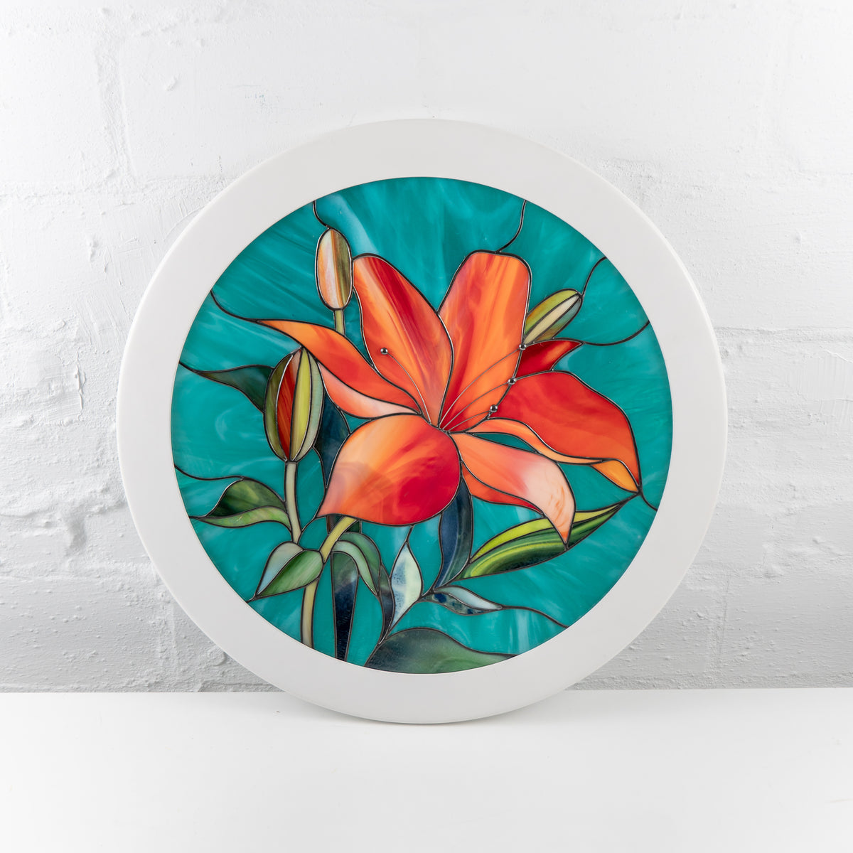 stained glass lilies picture