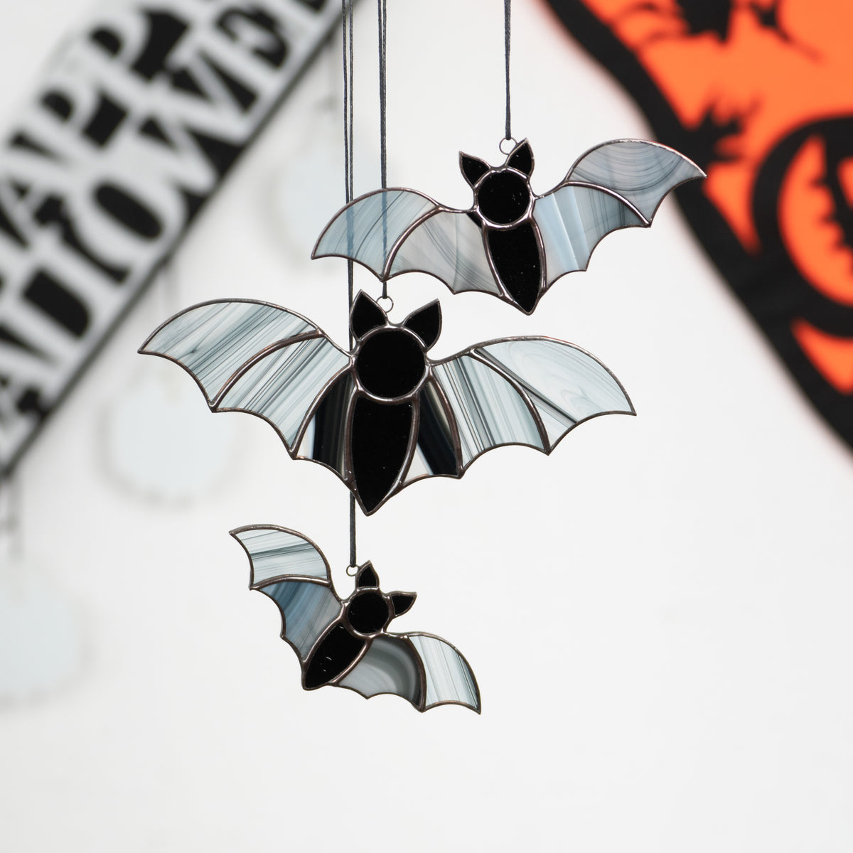 Juego de 3 murciélagos para Halloween