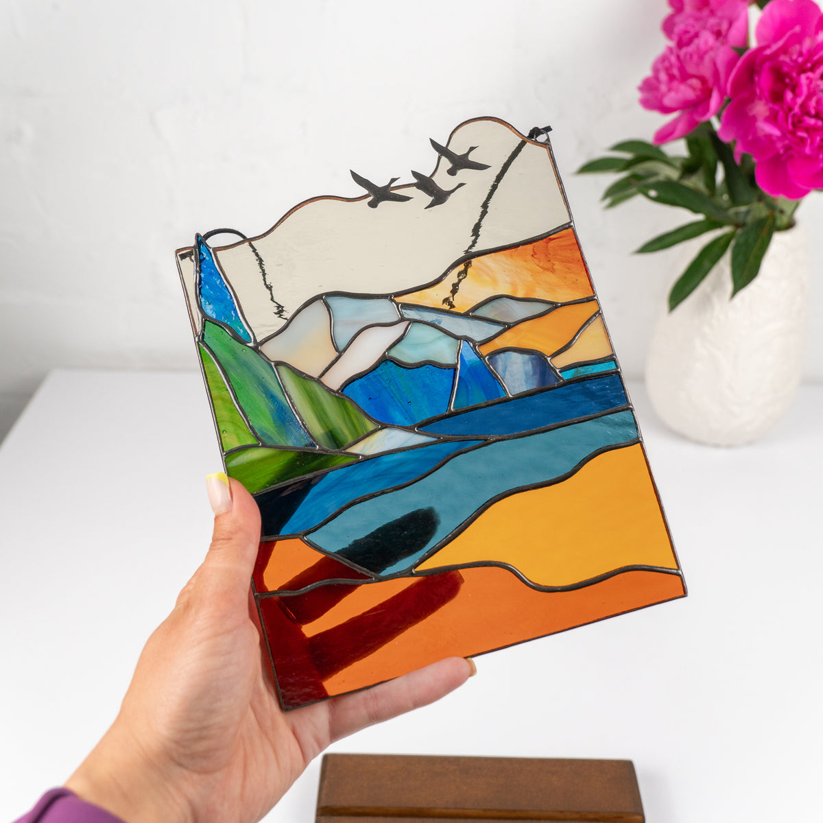 stained glass desk decor