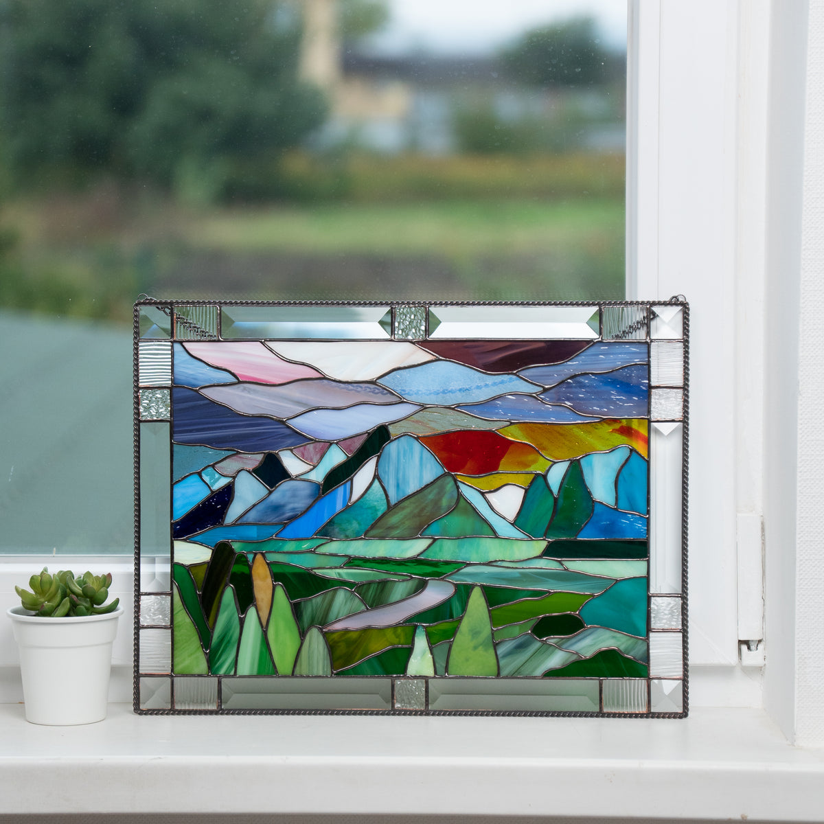 Grand Teton National Park - Stained Glass Panel
