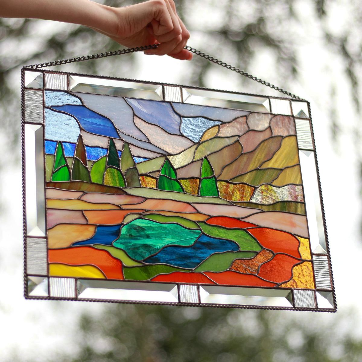 Yellowstone Park - Stained Glass Window Panel