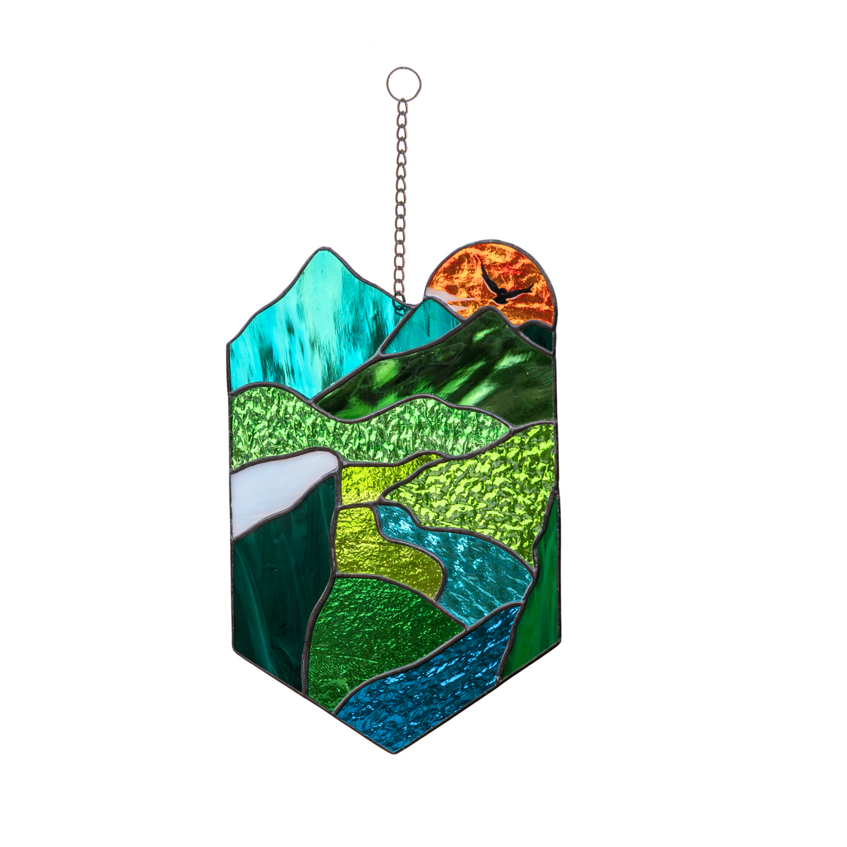 The Highlands Mountain - Stained Glass Panel